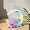 Luminária RGB com Caixa de Som, Carregador por Indução e Relógio – G Speaker