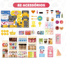 Mercadinho Confeitaria Infantil Doceria – Brinquedo de 62 Peças