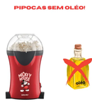 Kit Completo Mickey Mouse Mallory – Sanduicheira, Fritadeira, Pipoqueira e 2 Baldes de Pipoca