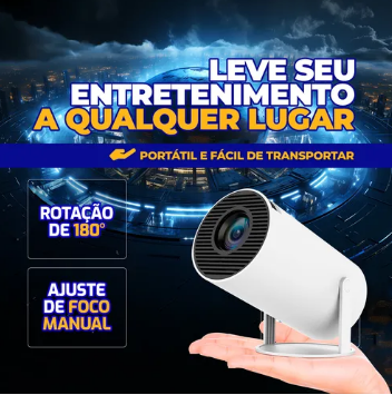 Mini Projetor Portátil FC Fullcam 4K Android Full HD Smart Wi-Fi – Cinema em Casa HY300