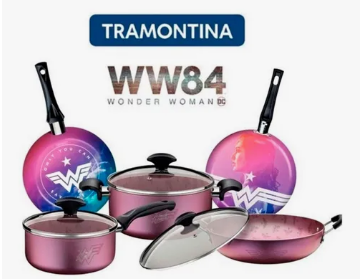 Tramontina Mulher-Maravilha WW84 5 peças jogo de panela