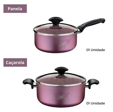 Tramontina Mulher-Maravilha WW84 5 peças jogo de panela