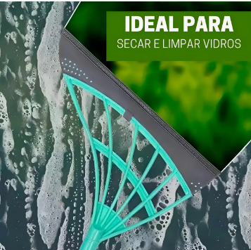 Kit Mop Flat com Balde Lava e Seca , Vassoura 2 em 1 e Rodo Mágico