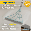 Kit Mop Flat com Balde Lava e Seca , Vassoura 2 em 1 e Rodo Mágico