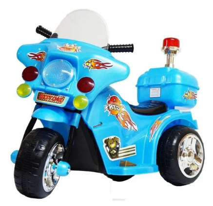 Mini Moto Elétrica Triciclo Infantil Polícia – A Aventura Começa Aqui!