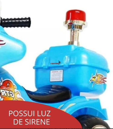 Mini Moto Elétrica Triciclo Infantil Polícia – A Aventura Começa Aqui!