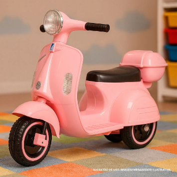 Mini Moto Elétrica Infantil 6V Scooter Rosa Jhamba – Diversão, Estilo e Liberdade Sobre Rodas