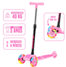 Patinete Infantil 3 Rodas com LED Dobrável