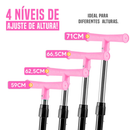 Patinete Infantil 3 Rodas com LED Dobrável