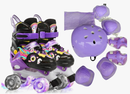 Patins Infantil 4 Rodas+ Led+kit Proteção Incluso-unicórnio