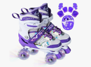 Patins Infantil 4 Rodas+ Led+kit Proteção Incluso-unicórnio