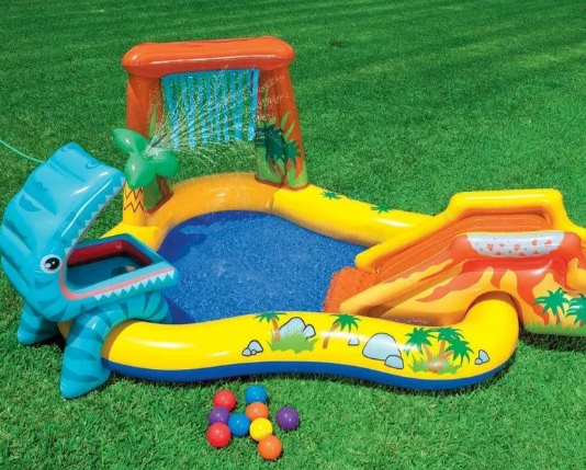 Piscina Playground Centro de Diversões Dinossauro Intex 310L