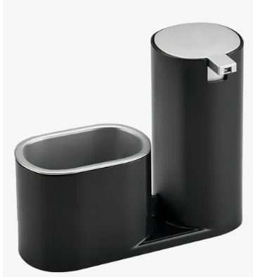Porta Detergente e Bucha Arthi com Detalhes Cromados