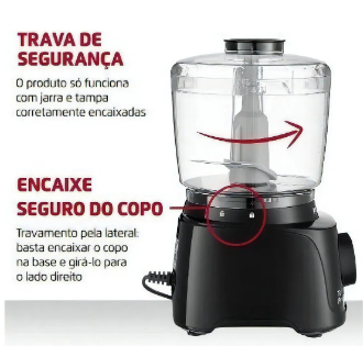 Mini Processador de Alimentos Mondial Turbo Pratic 300W – MP-16-R