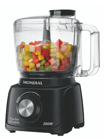 Mini Processador de Alimentos Mondial Turbo Pratic 300W – MP-16-R