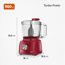 Mini Processador de Alimentos Mondial Turbo Pratic 300W – MP-16-R