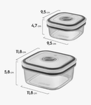 Jogo de panelas Tramontina c/ 8 potes herméticos Electrolux