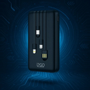 Carregador Portátil Power Bank i2GO 10.000mAh 4 em 1 com Cabos Acoplados