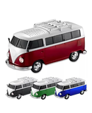 Mini Caixa de Som Kombi Retrô MP3 com Rádio Digital FM, USB e MicroSD