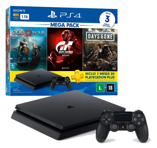PlayStation 4 Slim 500GB – Potência, Diversão e Imersão para Todos os Momentos