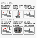 Mop Lava e Seca Flat Giratório – Limpeza eficiente e design moderno