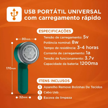 Papa Bolinhas Elétrico Sem Fio – Diga Adeus aos Fiapos e Roupas com Aparência de Velhas!&nbsp;