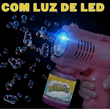 Brinquedo Máquina de Bolhas de Sabão Bubble Gun – Pistola Automática