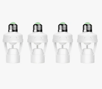 Kit com Sensores de Presença para Lâmpada E27 com Fotocélula
