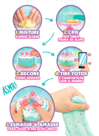 Kit Slime de Bolo Slimy Sugary Crush Mini (Candide)