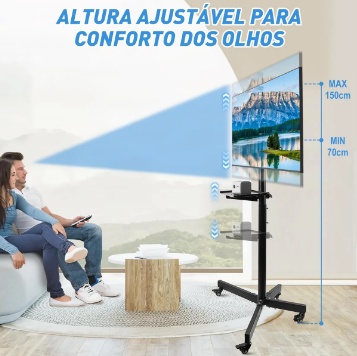 Suporte de Chão Pedestal Móvel para TV e Monitor – 16" a 60"