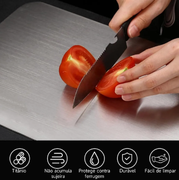 3 Tábuas de Corte em Titânio – Resistência e Elegância para Sua Cozinha