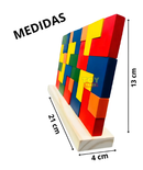 Blocos de Encaixe Vertical Júnior – Brinquedo Educativo 25 Peças Tetris Toy Trade