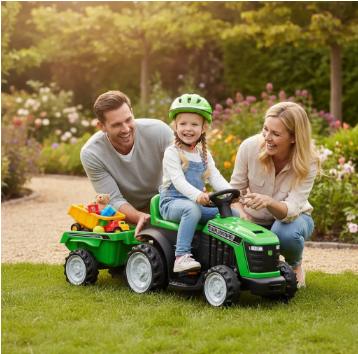 Mini Trator Elétrico Infantil com Reboque