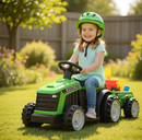 Mini Trator Elétrico Infantil com Reboque