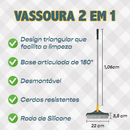 Vassoura Rodo Angular 2 em 1 Multiuso – Verde e Amarela