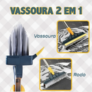 Vassoura Rodo Angular 2 em 1 Multiuso – Verde e Amarela