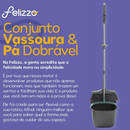 Kit Limpeza 2 em 1 – Vassoura + Pá Dobrável com Suporte de Parede