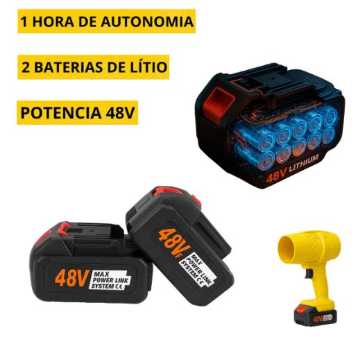 Soprador de Ar Turbo Portátil 48V – Potência e praticidade nas suas mãos!