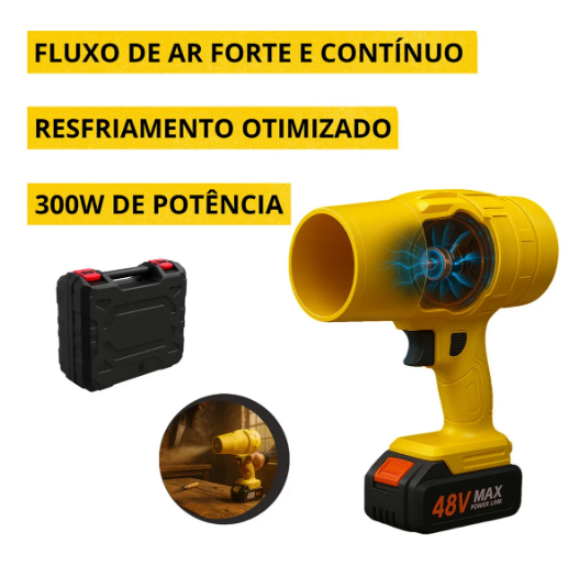 Soprador de Ar Turbo Portátil 48V – Potência e praticidade nas suas mãos!