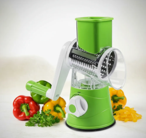 Cortador Fatiador e Ralador de Frutas, Legumes, Verduras e Queijos – 3 Lâminas Intercambiáveis