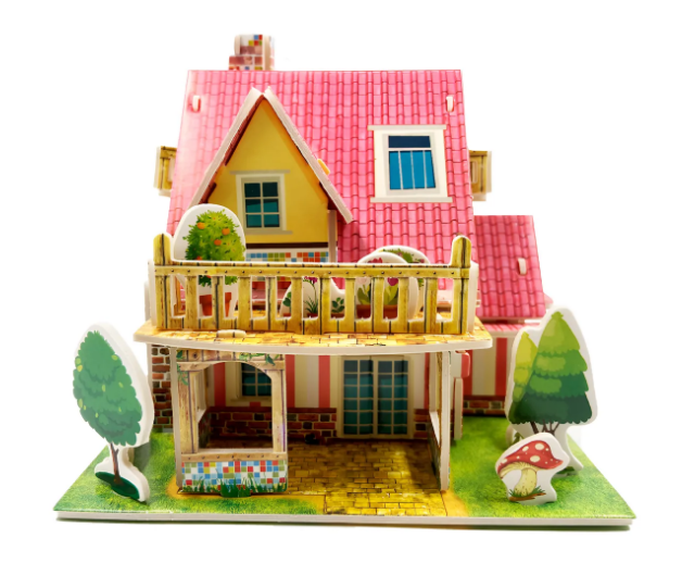 Casinha Miniatura de Montar 3D Castelo de Princesa Infantil – Diversão que desperta a imaginação!