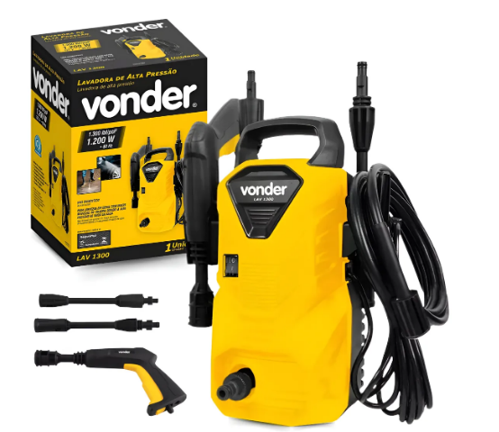 Lavadora de Alta Pressão Vonder 1300 Libras – Potência e Eficiência em Cada Jato